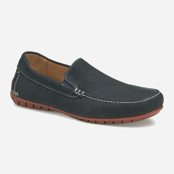 Johnston & Murphy Cort Venetian Navy Perfed Nubuck