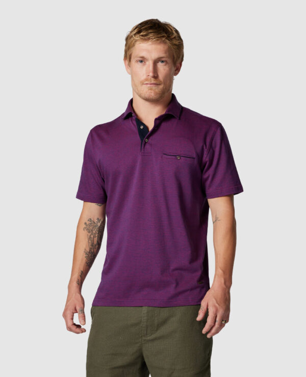 Kelson Short Sleeve Polo Magenta