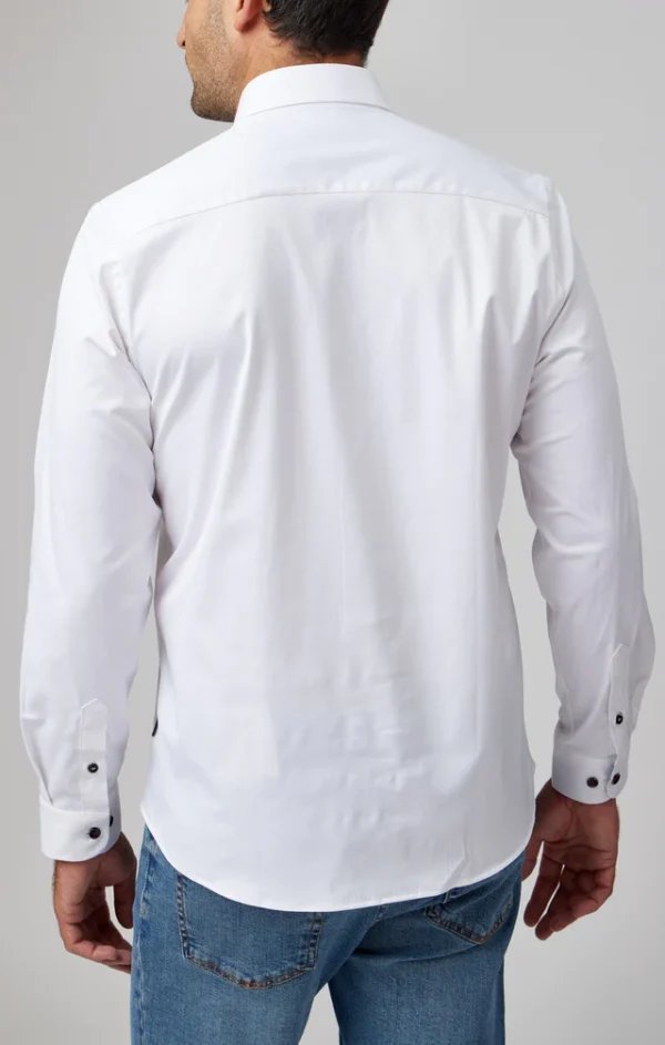 Stone Rose LSW Solid White Shirt for Men