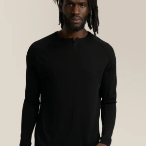 Good Man Brand MVP V-Notch Sweater Black Clothing Stores for Menwear