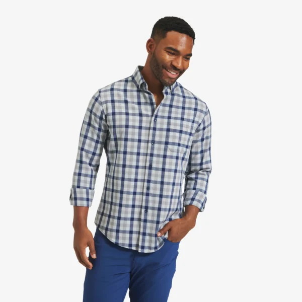 Mizzen + Main City Flannel Blue Multi Check