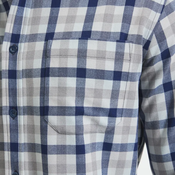 Mizzen + Main City Flannel Blue Multi Check Shirts