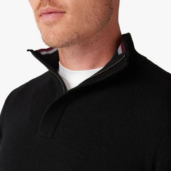 Mizzen + Main Preston Quarter Zip Solid Black in Lubbock TX