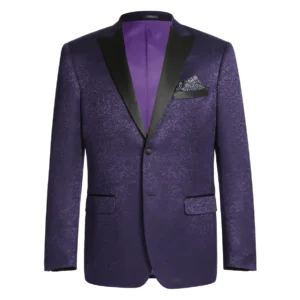 Renoir Slim Vented Tuxedo Blazer Purple