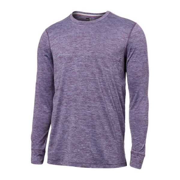 Saxx Droptemp Cool Long Sleeve Crew Periwinkle Heather