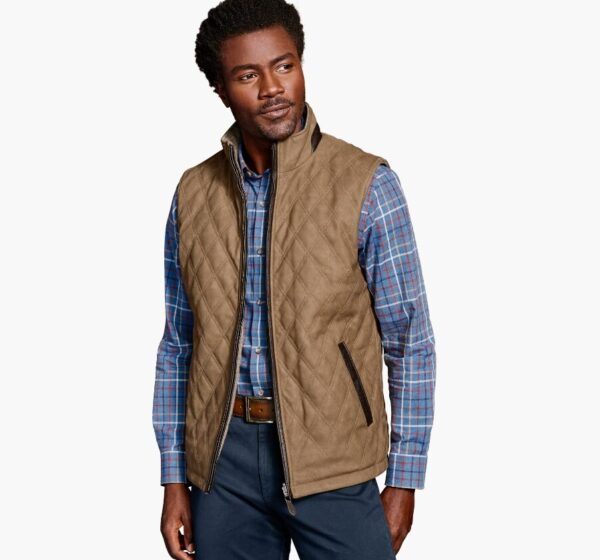 Johnston & Murphy Reversible Vest Camel & Lt. Brown