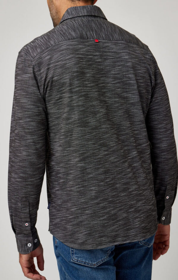 Stone Rose Black Slub Knit Jersey for Men Clothing