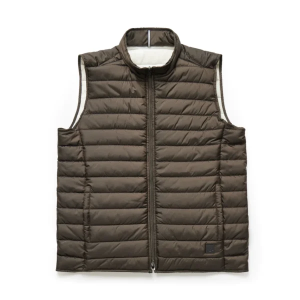 Shopping Online Stone Rose Olive Green Reversible Vest in Lubbock Clothing Store