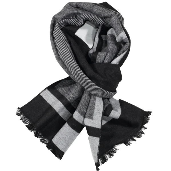 Dibi Black & Light Grey Pattern Scarf