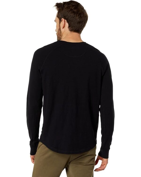 GoodMan Long Sleeve Henley Soft Slub Jersey Black in Midland Clothing Stores