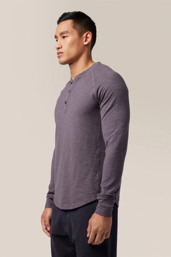 GoodMan Long Sleeve Henley Soft Slub Jersey Magnet in Lubbock