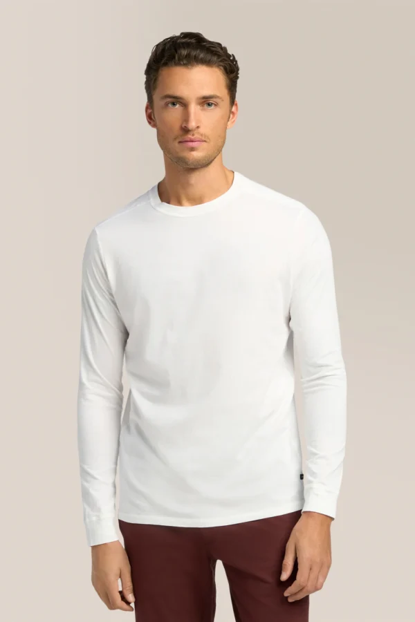 GoodMan Long Sleeve Premium Jersey Crew T-Shirt White at Signature Stag Clothing Store