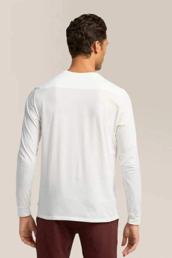 GoodMan Long Sleeve Premium Jersey Crew T-Shirt White Clothing Store