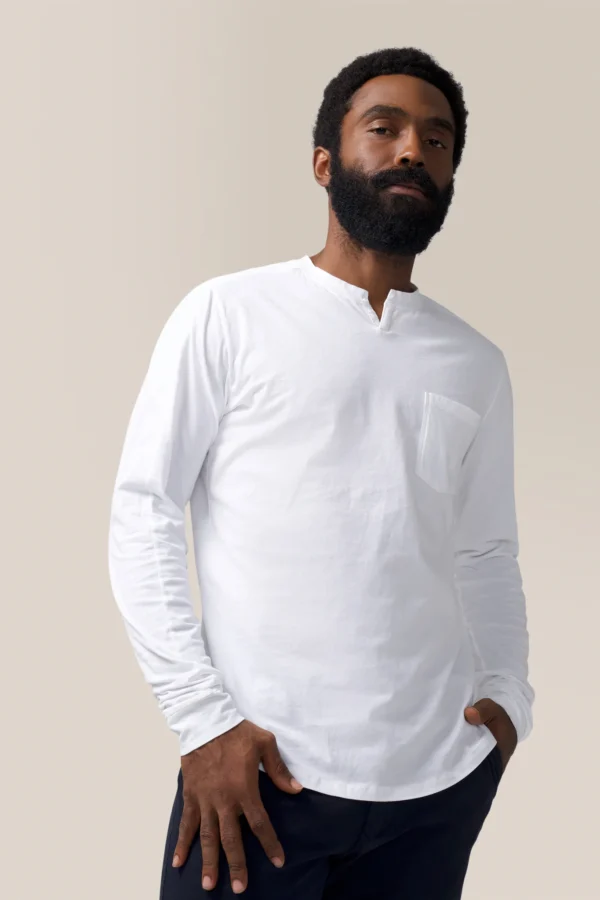 GoodMan Long Sleeve Victory V-Notch Tee White