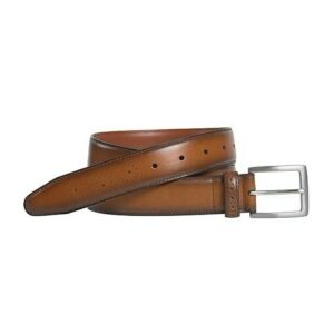 Johnston & Murphy Burnished Edge Belt Tan in Lubbock Clothing Stores