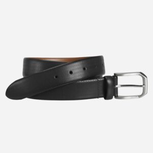Johnston & Murphy Micro Perf Belt Black at Signature Stag Clothing