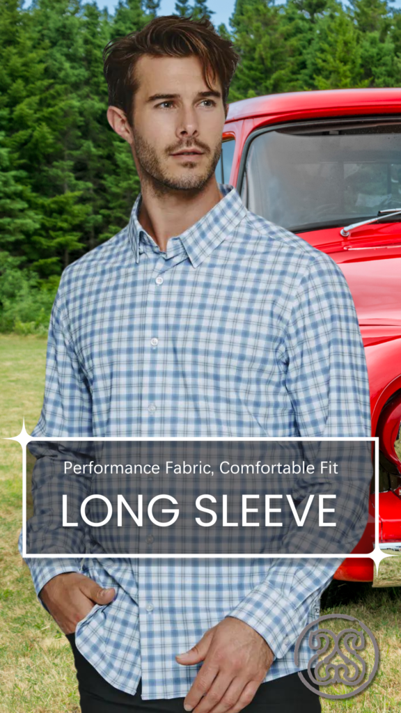 Best Long Sleeve Shirts in Lubbock TX and Midland TX Clothing Stores. Shirts for men featuring performance fabric that stays dry and wrinkle-free all-day long. Look great, feel better.