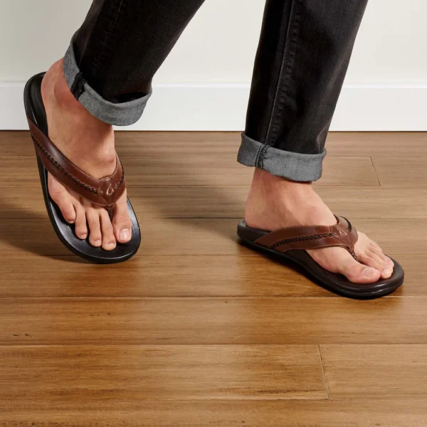 OluKai Mea Ola Men’s Leather Sandals at Lubbock TX Clothing Store