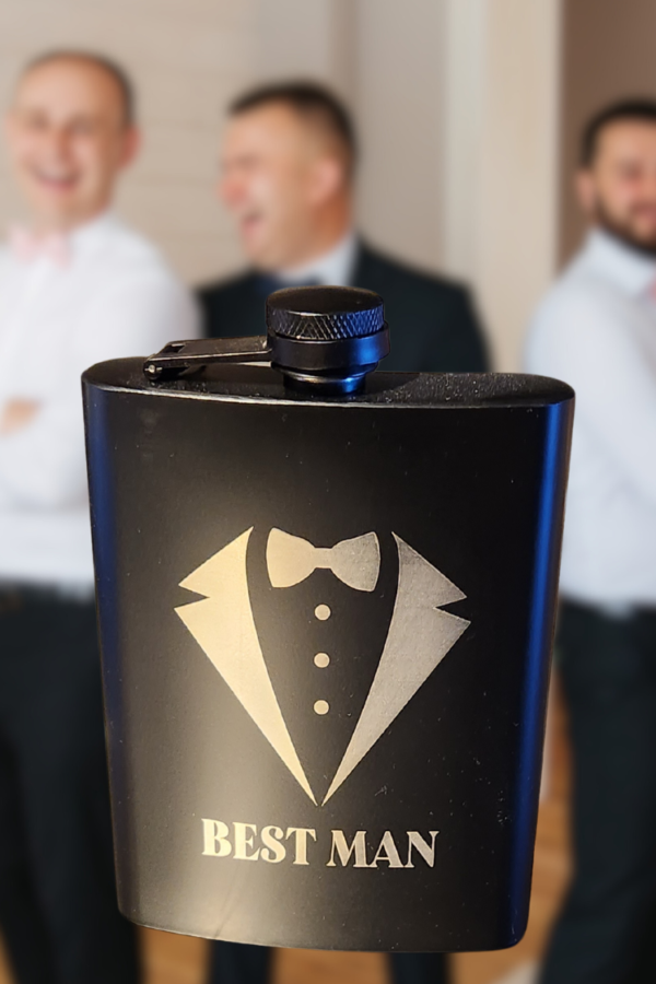 Wedding Party Best Man Hip Flask at Signature Stag