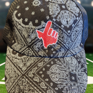 Shop Ladies Gameday Black Bandana Texas Hand Ponytail Hat at Signature Stag. Texas Tech Collegiate gear for every Red Raider fan in Lubbock Texas. 