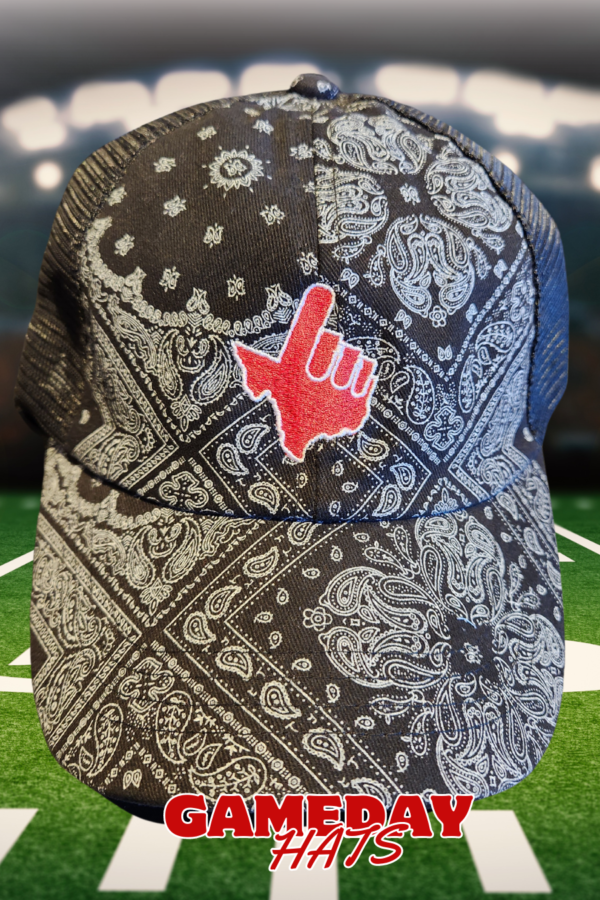 Shop Ladies Gameday Black Bandana Texas Hand Ponytail Hat at Signature Stag. Texas Tech Collegiate gear for every Red Raider fan in Lubbock Texas. 