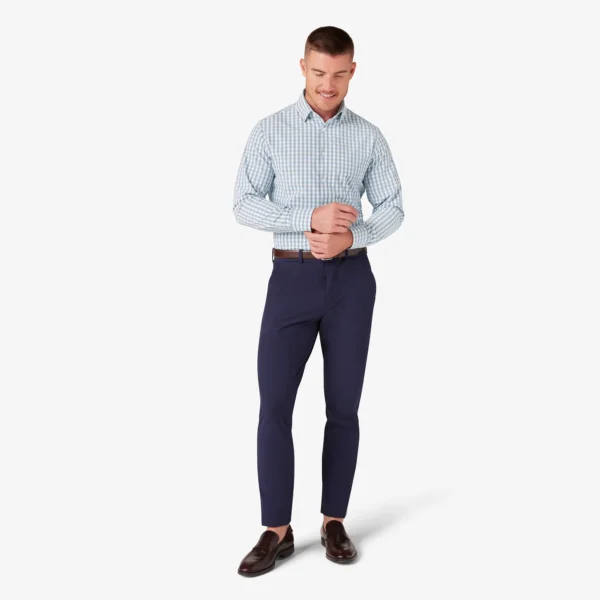 Mizzen+Main Leeward Long Sleeve Nickel Madison Check Shirts