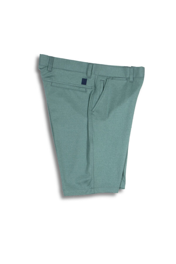 Halsey Breakwater Melange Knit Shorts Heather Jade Signature Stag