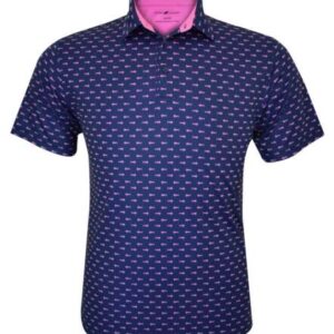 Horn Legend Navy Mulberry Fishbone Polo