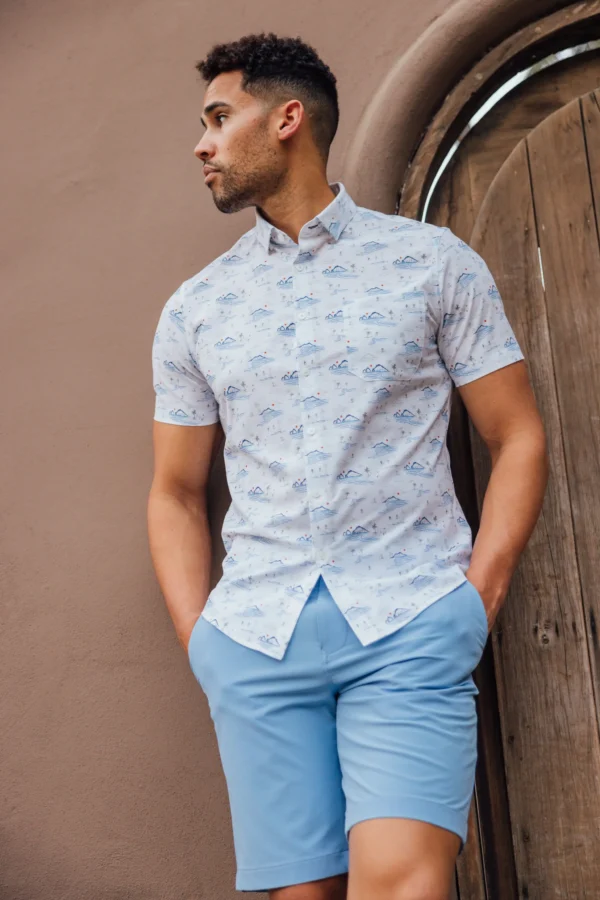 Mizzen + Main Helmsman Shorts Carolina Blue at Signature Stag in Lubbock