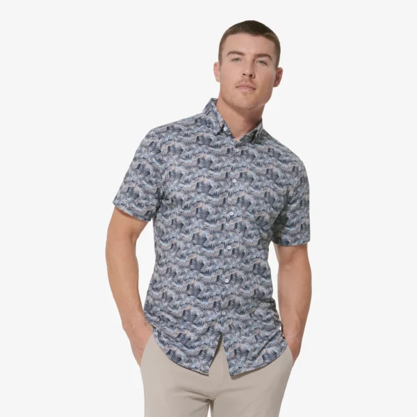 Mizzen + Main Short Sleeve Halyard Ashley Blue Palm