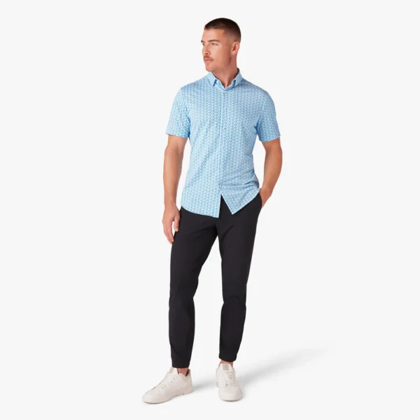 Mizzen + Main Short Sleeve Halyard Cyan Cards No Tuck in Lubbock