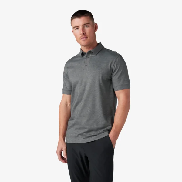 Mizzen + Main Short Sleeve Kent Polo Pewter