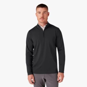 Mizzen+Main Keeton Quarter Zip Black Pullover for Men