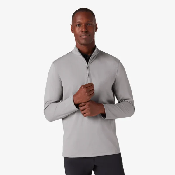 Mizzen+Main Keeton Quarter Zip Nickel Heather