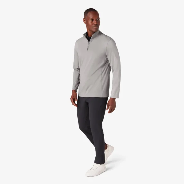 Mizzen+Main Keeton Quarter Zip Nickel Heather for Men