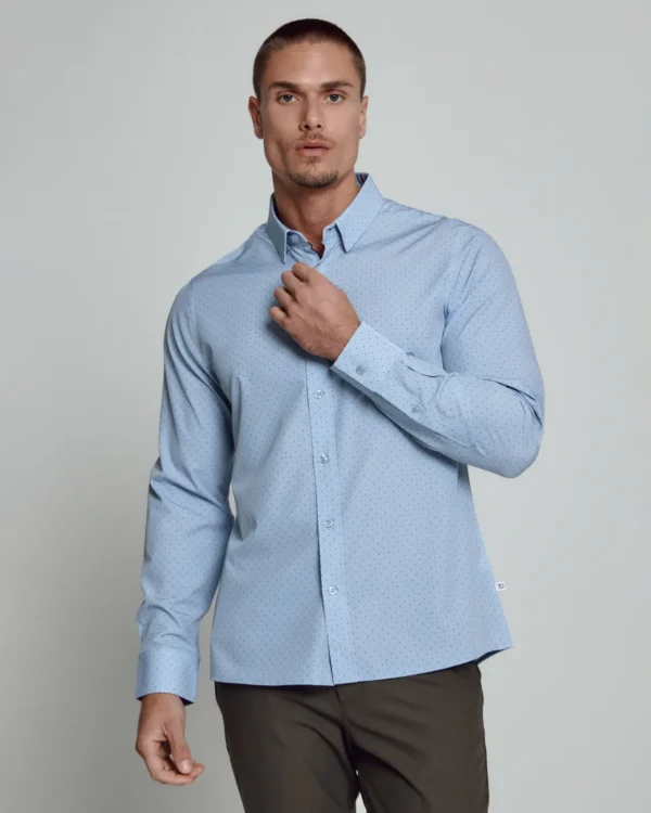 Gatler Long Sleeve Shirt Dusty Blue