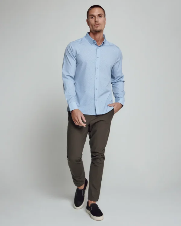 Gatler Long Sleeve Shirt Dusty Blue Dress Shirt