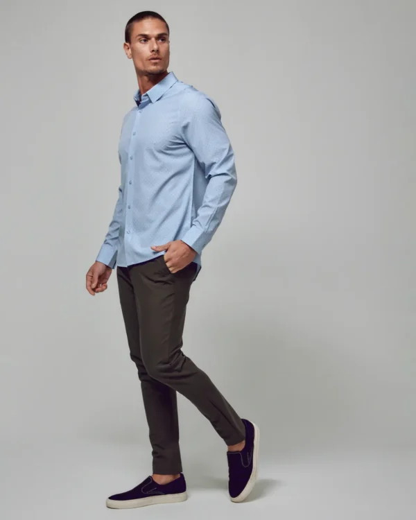 Gatler Long Sleeve Shirt Dusty Blue for Menswear