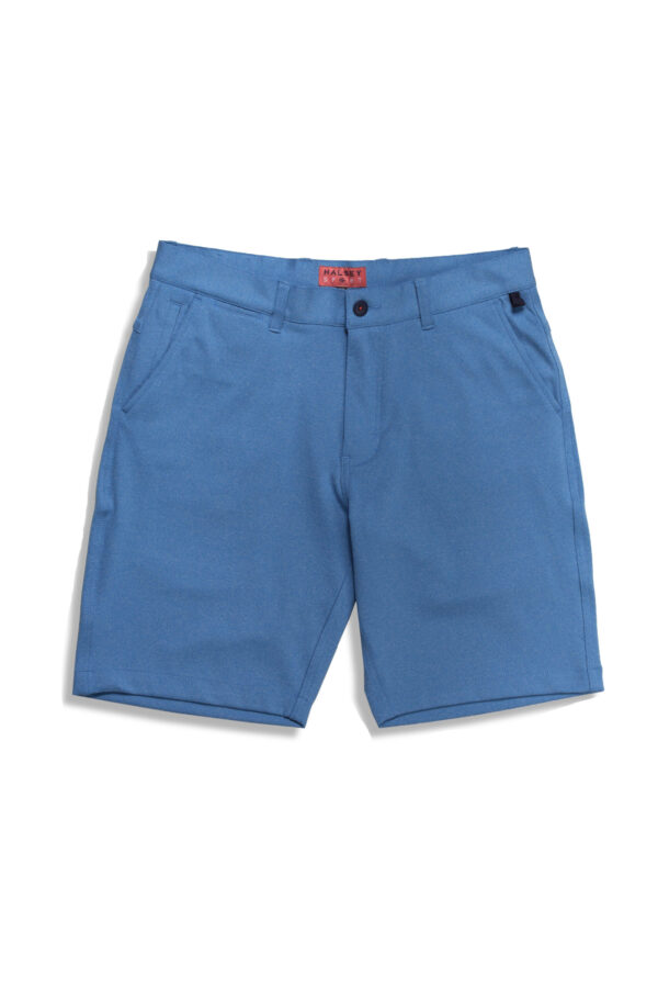 Halsey Breakwater Melange Knit Shorts Heather Marlin Blue Menswear