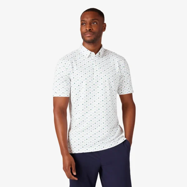 Mizzen + Main Short Sleeve Halyard Polo Provence Maze