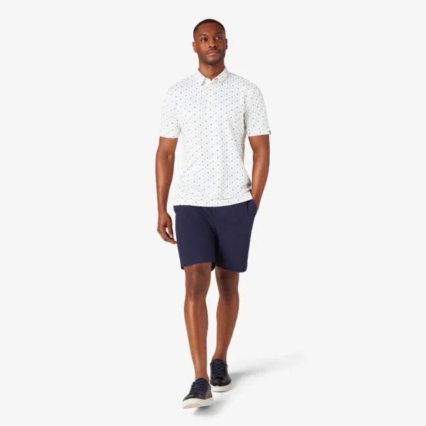 Mizzen + Main Short Sleeve Halyard Polo Provence Maze Signature Stag