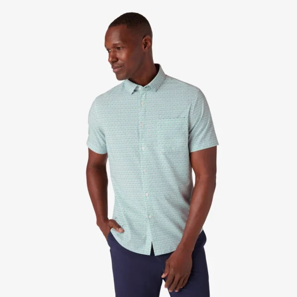 Mizzen + Main Short Sleeve Leeward Nile Blue Triple Dot