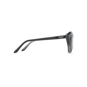Maui Jim Black Fade Lotus Sunglasses Neutral Grey Lens Signauture Stag