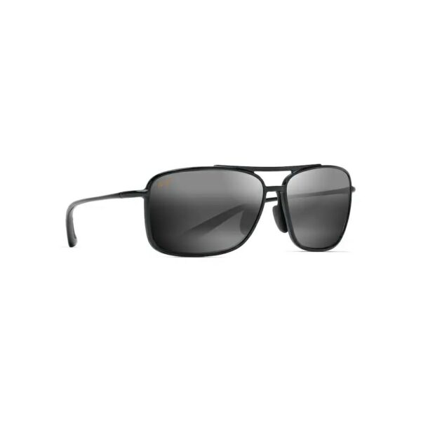 Maui Jim Black Gloss Kaupo Gap Neutral Grey Lens