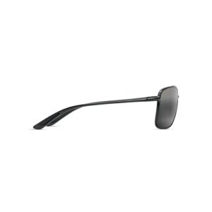 Maui Jim Black Gloss Kaupo Gap Neutral Grey Lens Sunglasses