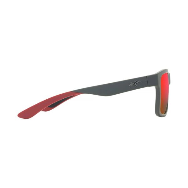 Maui Jim Dark Grey with Brick Red The Flats Sunglasses Hawaii Lava Lens Eyewear