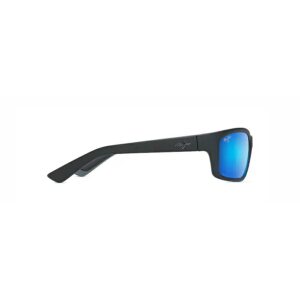 Maui Jim Matte Blue Black Stripe Kanaio Coast Hawaii Blue Lens Sunglasses Sunglasses