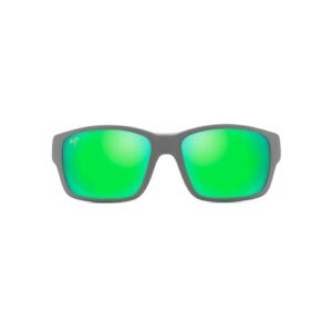 Maui Jim Matte Dk Grey Mangroves Sunglasses MauiGreen Lens Signature Stag
