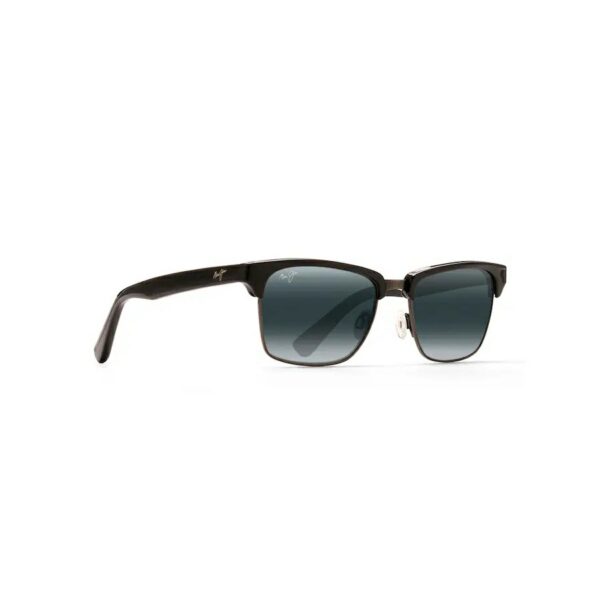 Maui Jim Black Gloss Antique Pewter Kawika Sunglasses Neutral Grey Lens