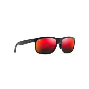 Maui Jim Matte Black Huelo Sunglasses Hawaii Lava Lens